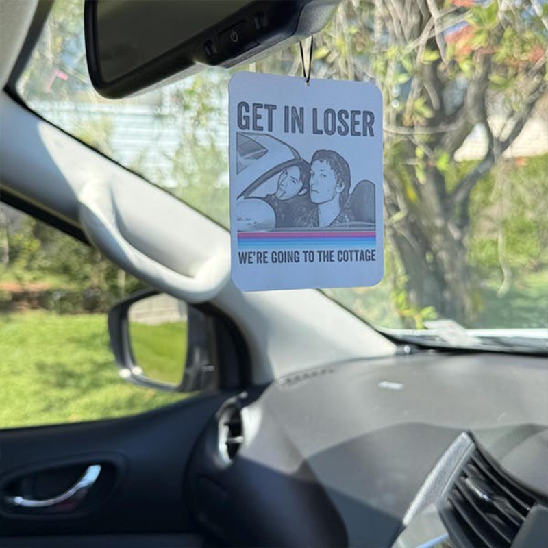 Personalized HR Hockey “Get in Loser We’re Going to the Cottage” Deisgn Air Freshener Novelty Gift for Fans Gift