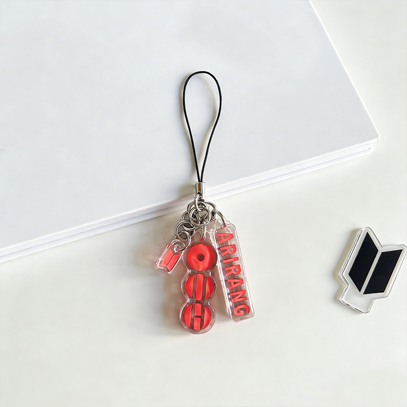Personalized Acrylic Phone Lightstick Charm K-Pop Arirang Acrylic Keychain for Fans
