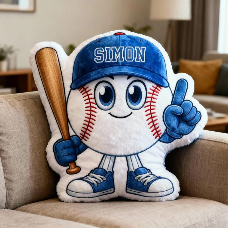 Personalized Baseball Pillow with Custom Name A Must-Have Gift for Sports Fans and Kids
