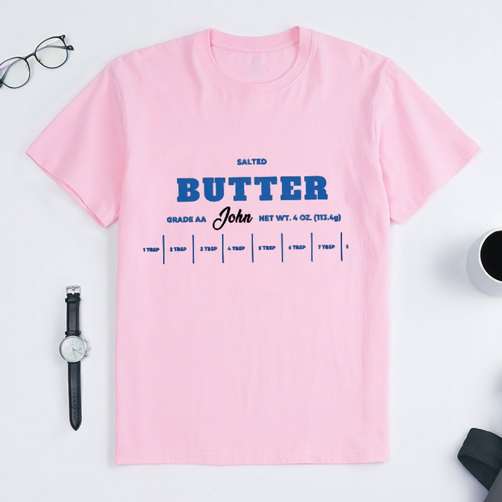 Personalized Salted Butter Classic T-Shirts Funny Baking Baker Gift Salted Foodie Gift