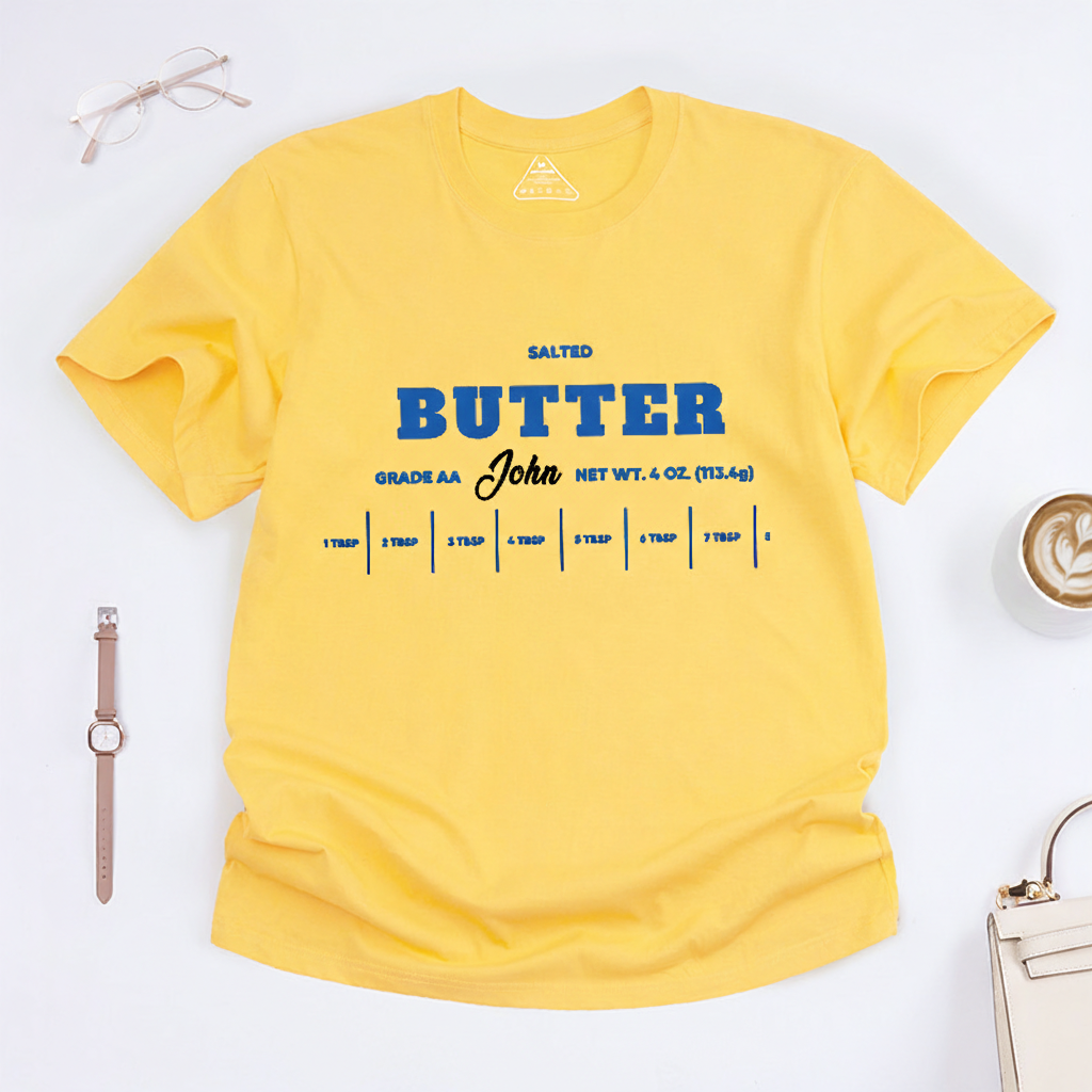 Personalized Salted Butter Classic T-Shirts Funny Baking Baker Gift Salted Foodie Gift