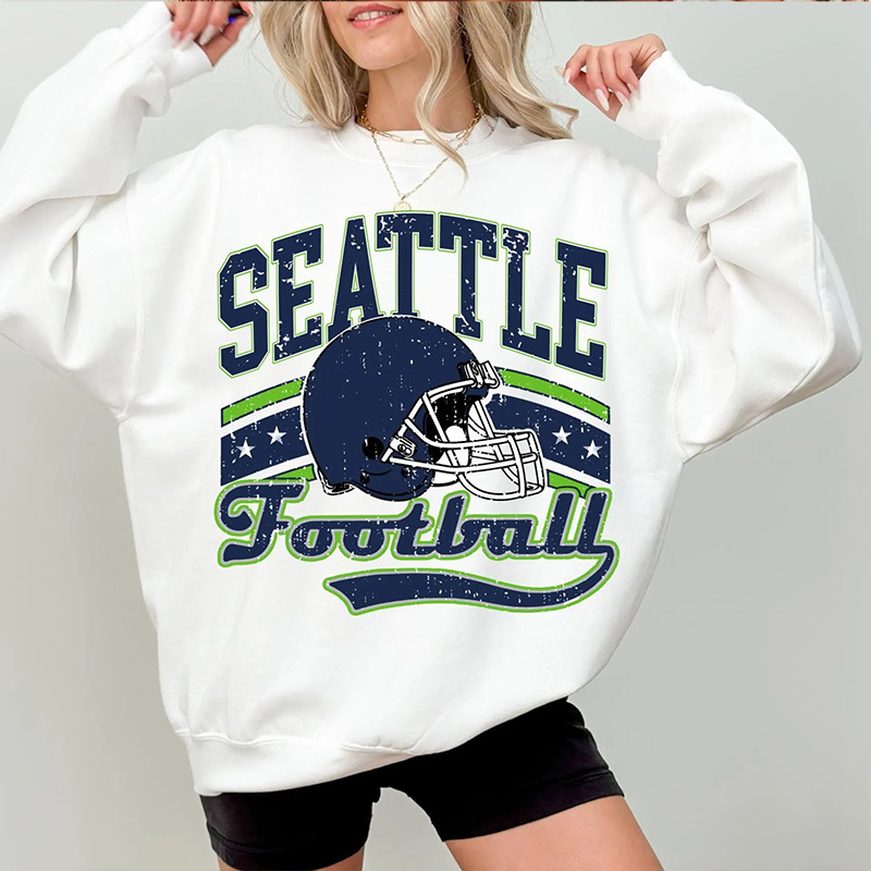 Personalized American Football Team Sweatshirt Football Mom Shirt With Retro Helmet Design