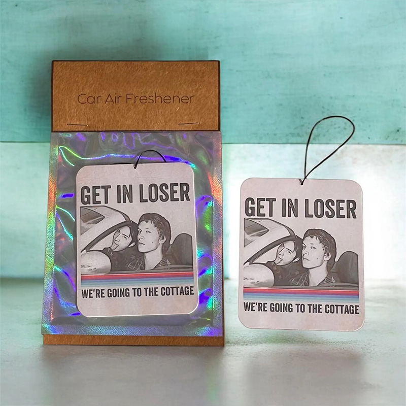 Personalized HR Hockey “Get in Loser We’re Going to the Cottage” Deisgn Air Freshener Novelty Gift for Fans Gift