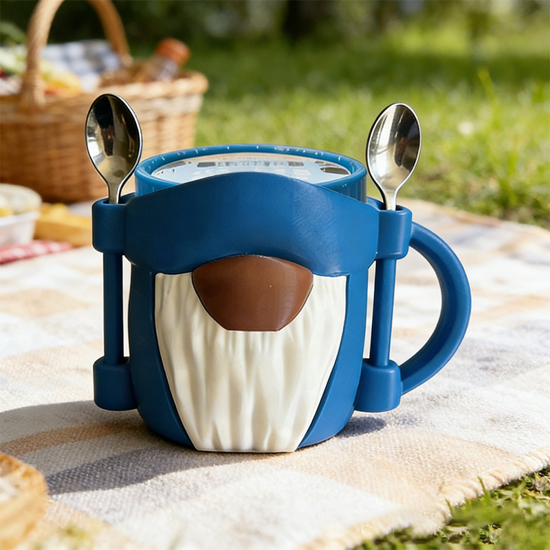 Personalized Hanukkah Gnome Ice Cream Cozy Pint Holder 3D Printed with Spoon Slots Religious Gift Happy Hanukkah Gift for Ice Cream Lover