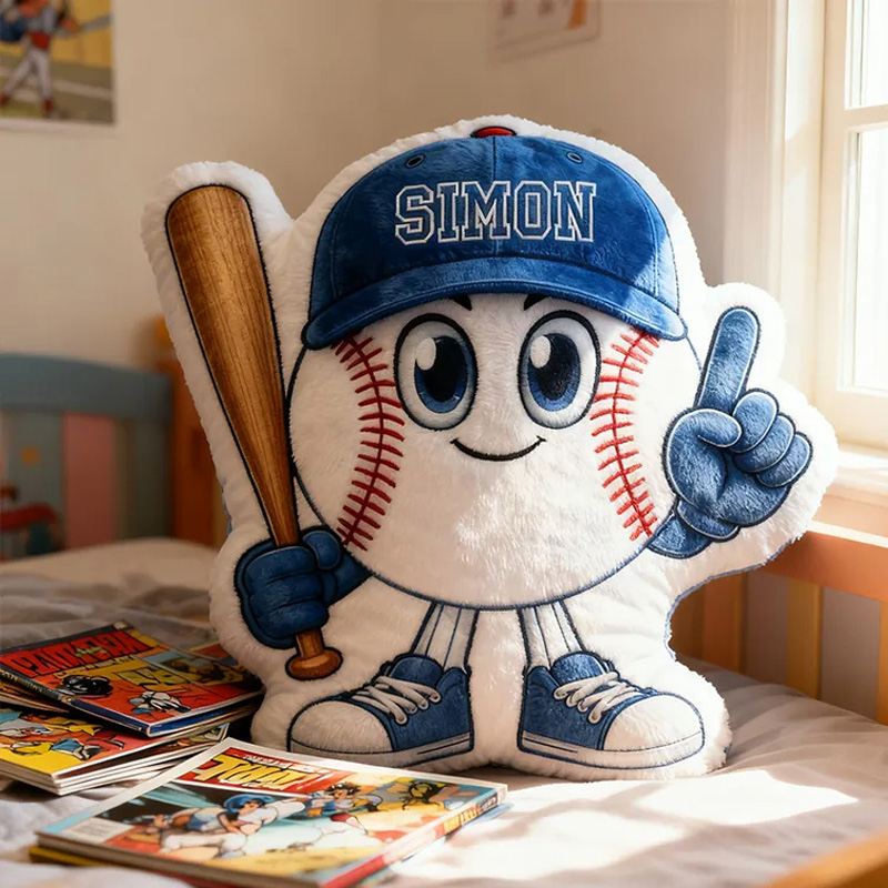 Personalized Baseball Pillow with Custom Name A Must-Have Gift for Sports Fans and Kids