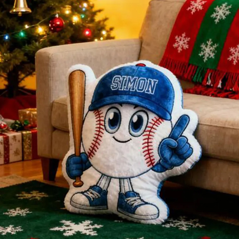 Personalized Baseball Pillow with Custom Name A Must-Have Gift for Sports Fans and Kids