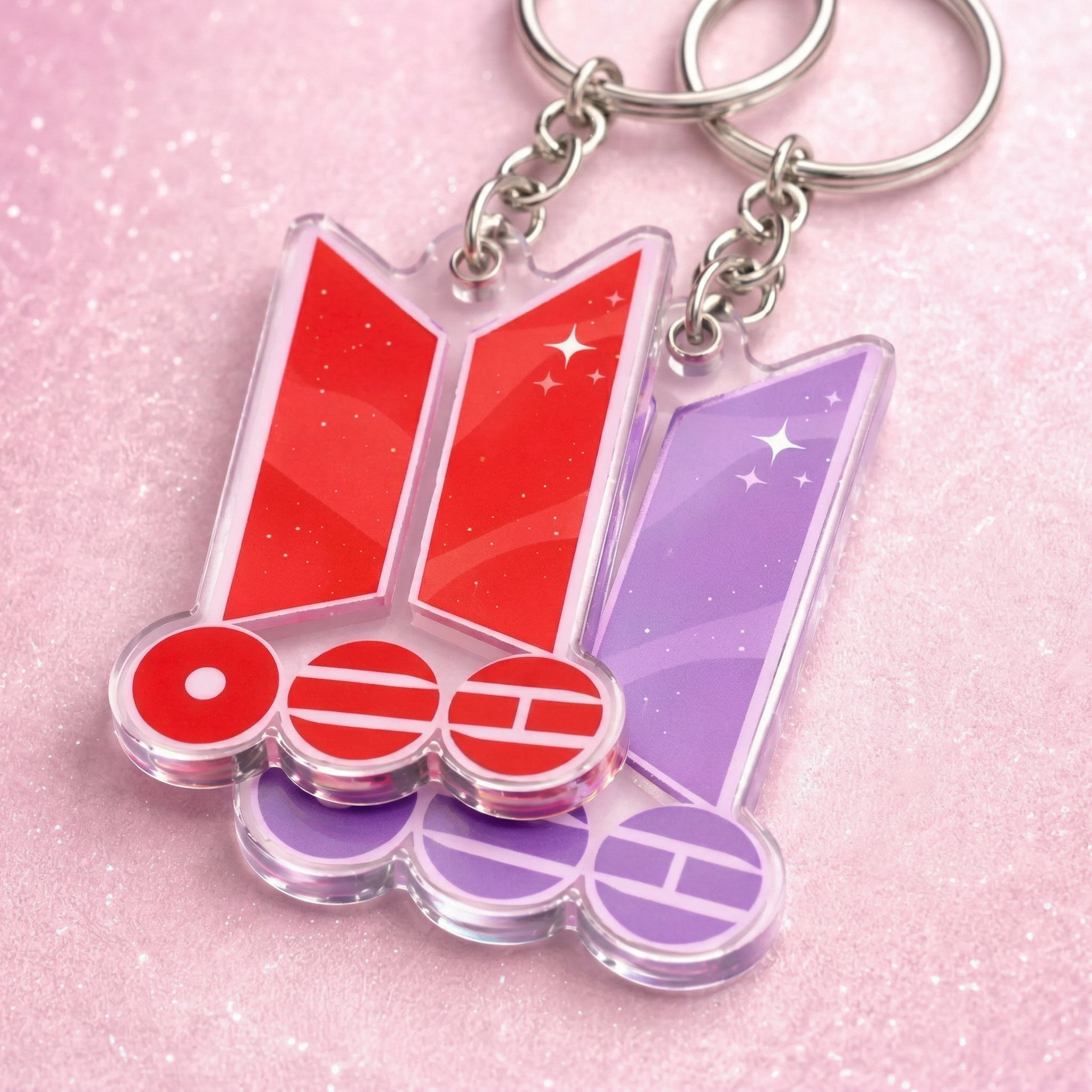 Kpop Acrylic Logo Pendant Cute Travel Bag Charm Creative Gift for Music Lovers Unique Accessory Kpop Fans Keychain