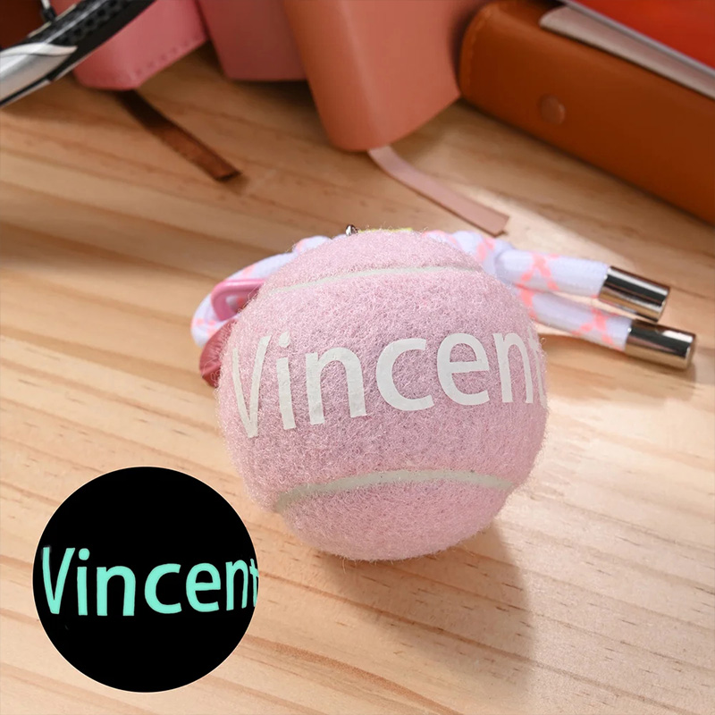 Personalized Tennis Ball Keychain with Name Bag Charm Christmas Birthday Team Gift for Coach Tennis Lovers Teammates