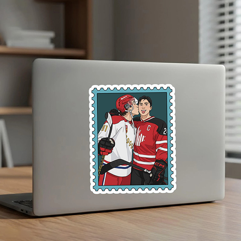 Personalized HR Hockey Design Sticker with Custom Design, Hot Book Movie Fan Gifts
