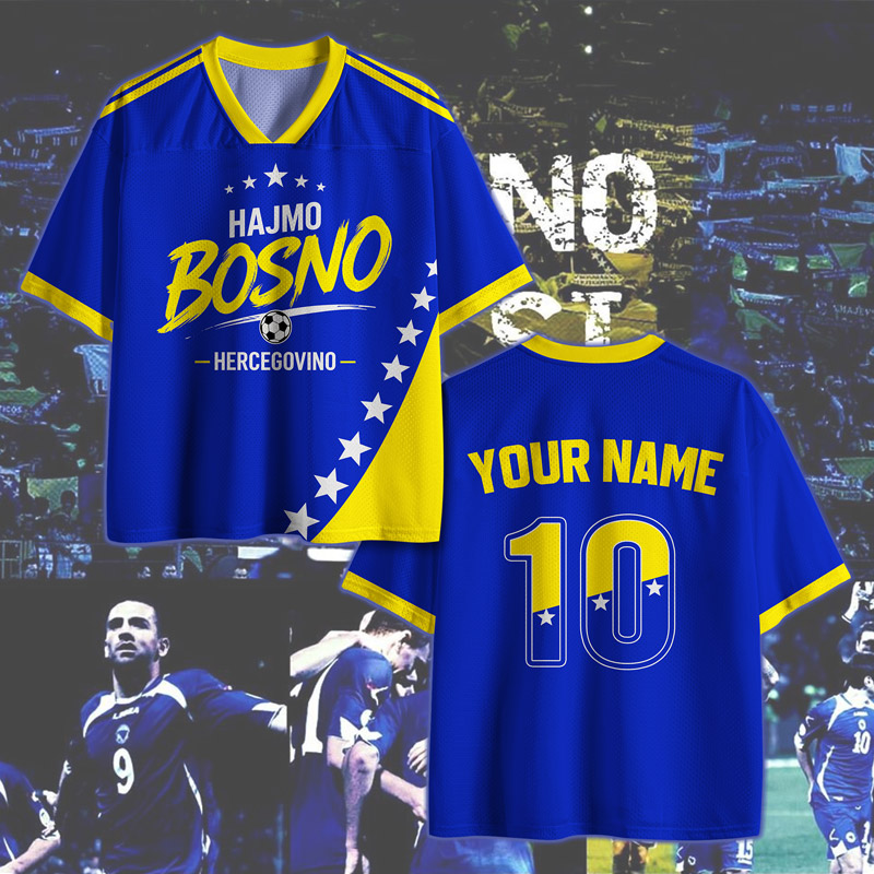 Personalized Bosnia Zmajevi Soccer Competition Jersey 2026 Zmajevi Bosnian Soccer Game Day Outfit Balkan Sports Fan Gift
