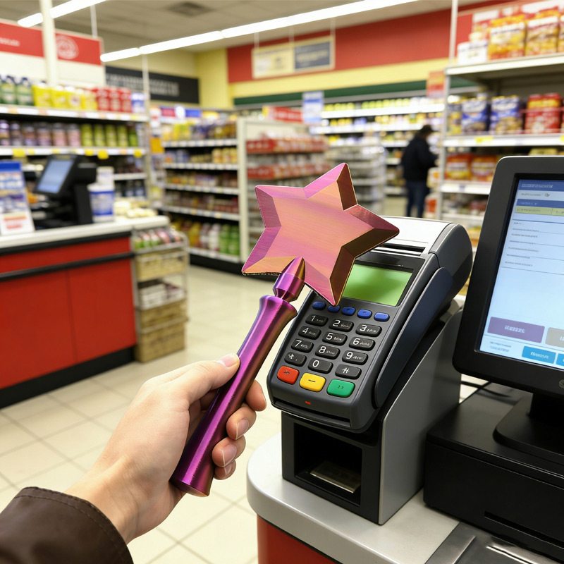 Adjustable Tap-to-Pay Magic Wand – 3D Printed Credit Card Holder for Payments