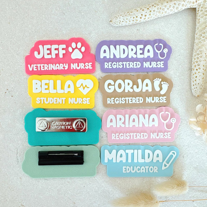 Personalised Nurse Name Badge Nurse Name Tag Registered Nurse Gift for Teacher Doctor Educator Dentist Graduation and Midwife Gift