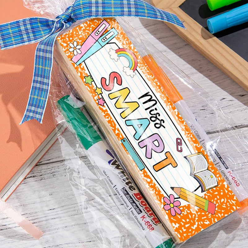 Personalized Colorful Text Blackboard Eraser with 2 Whiteboard Markers School Supplies Teacher's Day Back to School Gift for Educator