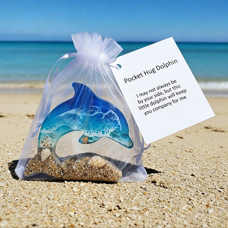 Ocean-themed Dachshund Ornament Pocket Hug Gift Long-Distance Relationship Gift Highland Cow Owl Dolphin Ornament