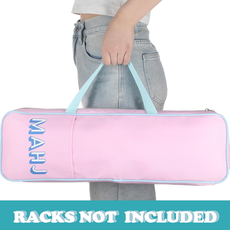 Personalized Mahjong Rack Bag for Mahjong Game Storage Mah Jong Tile Bags with Zipper for Tiles and Pushers Rack Storage Carrying Bags Gifts Accessories