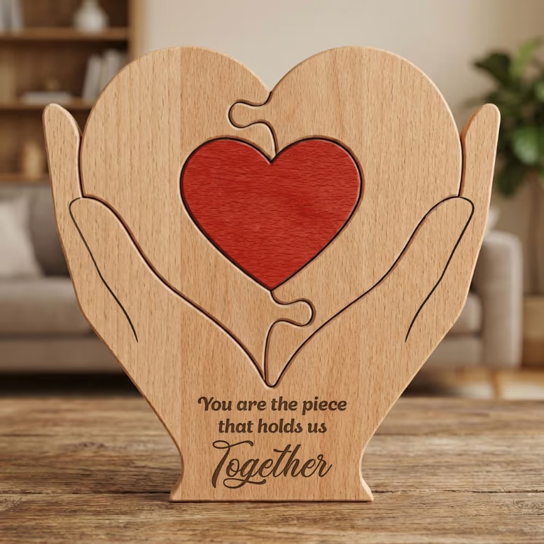 Personalized Mom Mum Mother You Are The Piece That Hold Us Together Wooden Family Puzzle Gift for Mom Family Gift