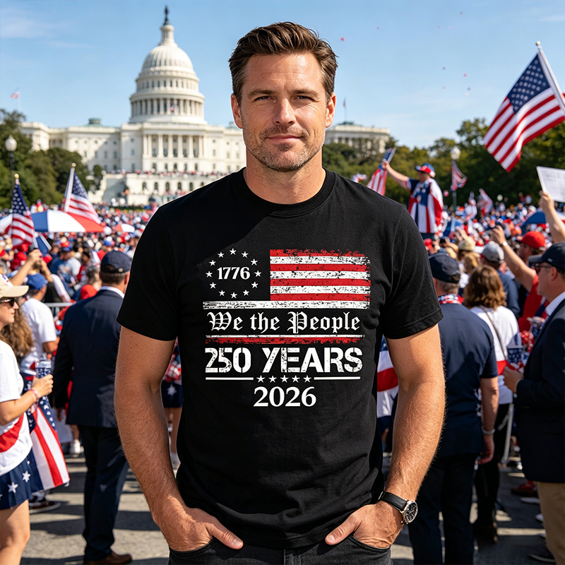 250th America Anniversary Shirt Patriotic Tee with USA Flag We The People Shirt 
