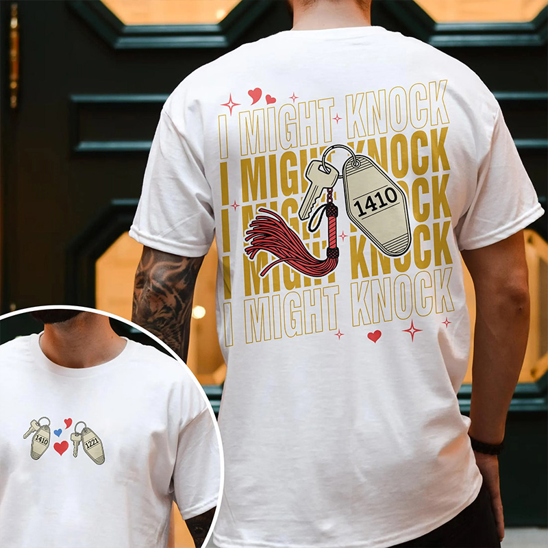 Personalized HR "I Might Open I Might Knock" Hockey Unisex T-Shirt , Gift for Her Him