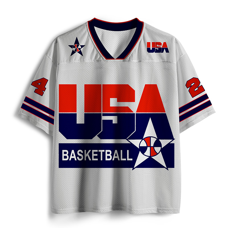 Personalized Basketball Mesh Jersey USA Basketball with Custom Number and Name Gift for Basketball Lovers