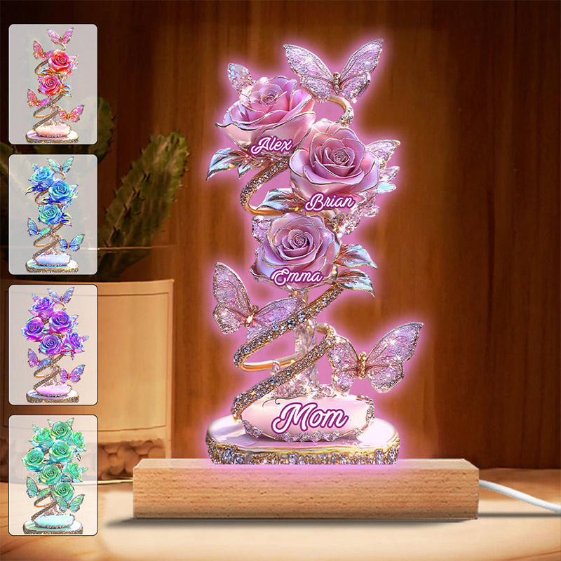 Personalized My Garden Gift For Mom Grandma Custom Shaped Acrylic Plaque Mother's Day Gift