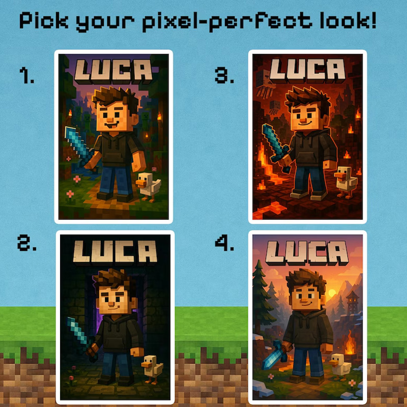 Personalized Digital Gamer Portrait from Photo Custom Character Art for Geek Lover