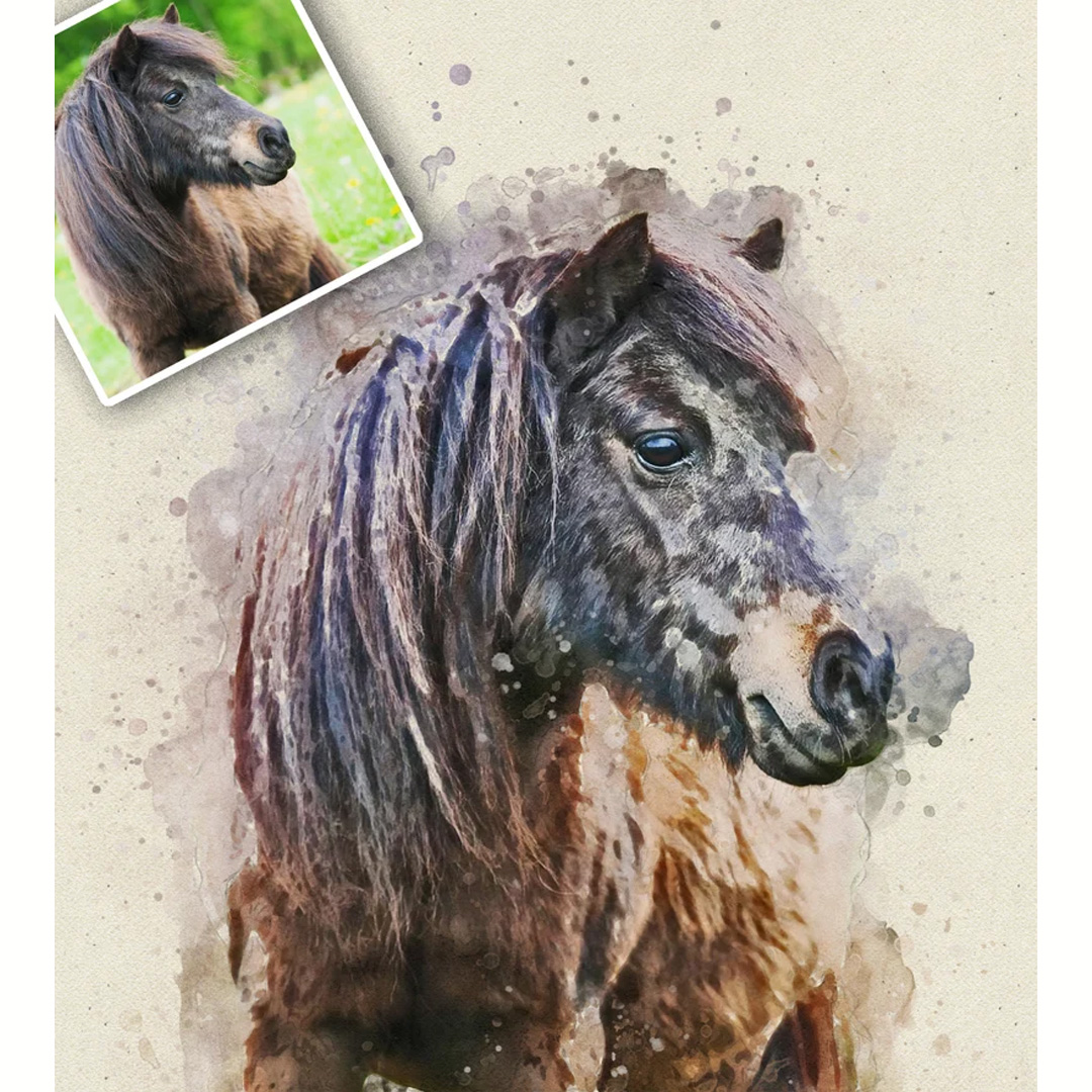 Personalized Horse Gift Photo Portrait Equestrian Art Print Wall Decor Home Decor Gift for Riding Lover
