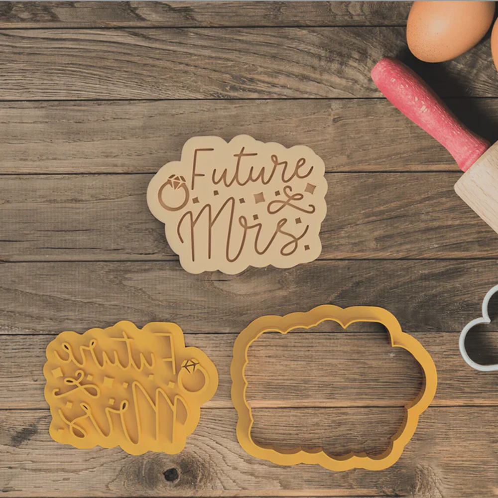 Personalized Wedding Cookie Cutter Bride To Be Embosser Molds Perfect for Bridal Showers or Wedding Baking
