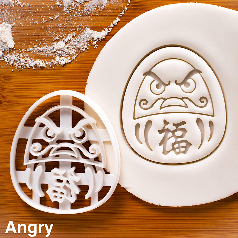 Personalized Daruma Doll with“福”Cookie Cutter Gift of Encouragement Talisman of Good Luck and Perseverance