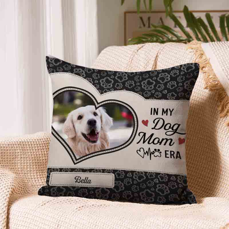 Personalized Dog Lover Dog Mom Era Throw Pillows