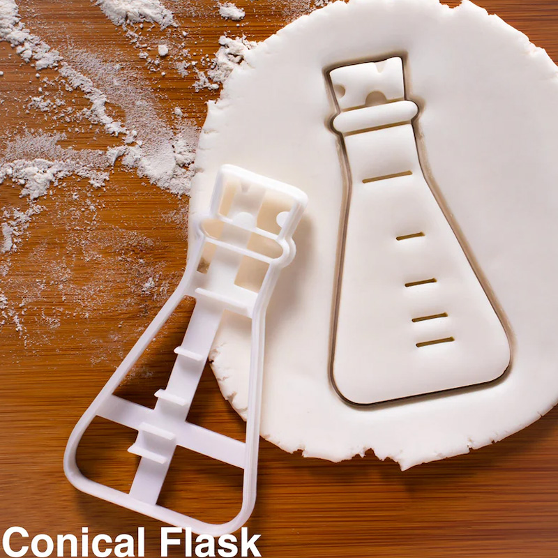 Personalized Conical Flask Cookie Cutter 3D Printed Science Lab Equipment Geeky Baking Supplies Fondant Tool Craft Stamp for Geek Lover