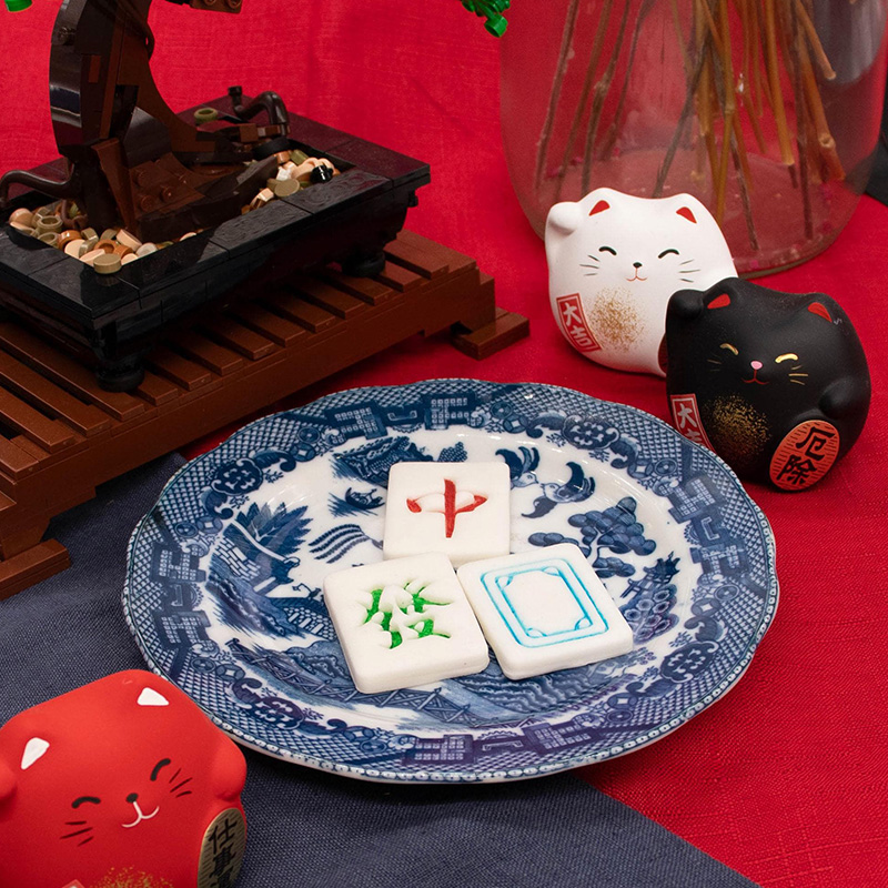 Personalized 3D Printed 一萬, 雀牌, 一筒 Dragon Tiles (中 發) Cookie Cutter Tiles Lunar New Year Baking