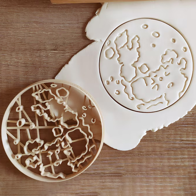 Personalized Earth Globe from Universe Set Science Planet Sun Cookie Cutter Pastry Fondant Dough Biscuit 3D Printed Baking Tool Craft Stamp for Geek Lover