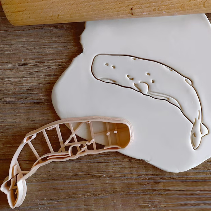 Personalized Killer Whale Sea Water Cookie Cutter Pastry Fondant Dough Biscuit 3D Printed Baking Tool Craft Stamp for Fishing Lover