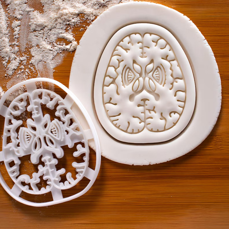 Personalized Science Anatomical Brain Cookie Cutter 3D Printed Baking Tool Craft Stamp for Geek Lover