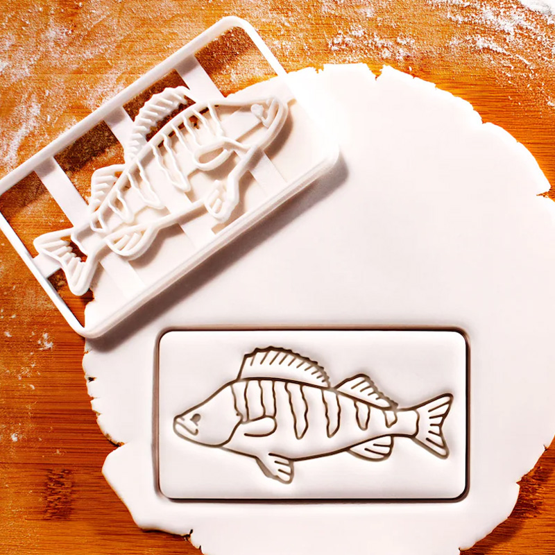 Personalized Fish Clay Cutter Seafood Party Baking 3D Printed Baking Tool Craft Stamp for Fishing Lover