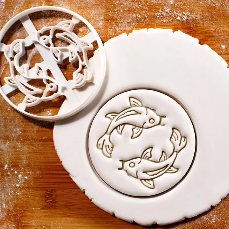 Personalized Fish Clay Cutter Tropical Freshwater Fish Bake Cookies 3D Printed Baking Tool Craft Stamp for Fishing Lover