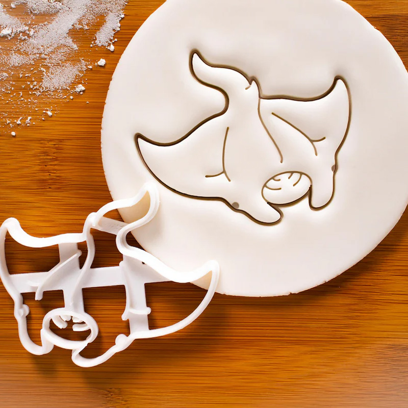 Personalized Shark for Beach Baking Aquarium Cookies 3D Printed Baking Tool Under the Sea Parties Craft Stamp for Fishing Lover