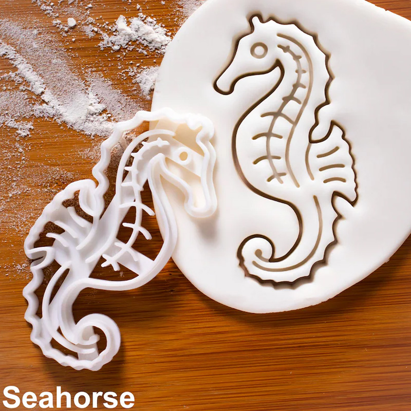 Personalized Seashell Cookie Cutter Beach Ocean Baking Mold 3D Printed Baking Tool Beach Parties Craft Stamp for Fishing Lover