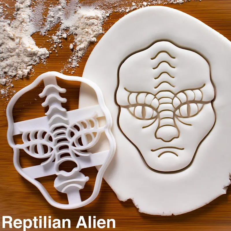 Personalized Grey Alien Cookie Cutter Extraterrestrial Theme Shape for Sci Fi 3D Printed Baking Tool Craft Stamp for Geek Lover
