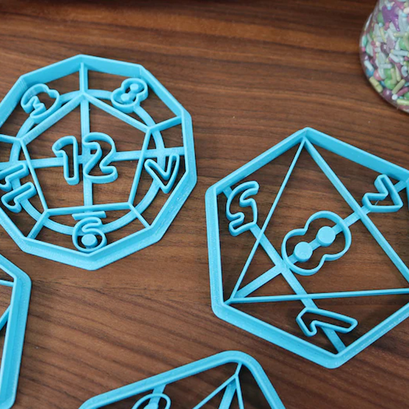 Personalized Dice Cookie Cutter Game Night Baking 3D Printed Baking Tool Craft Stamp for Geek Lover