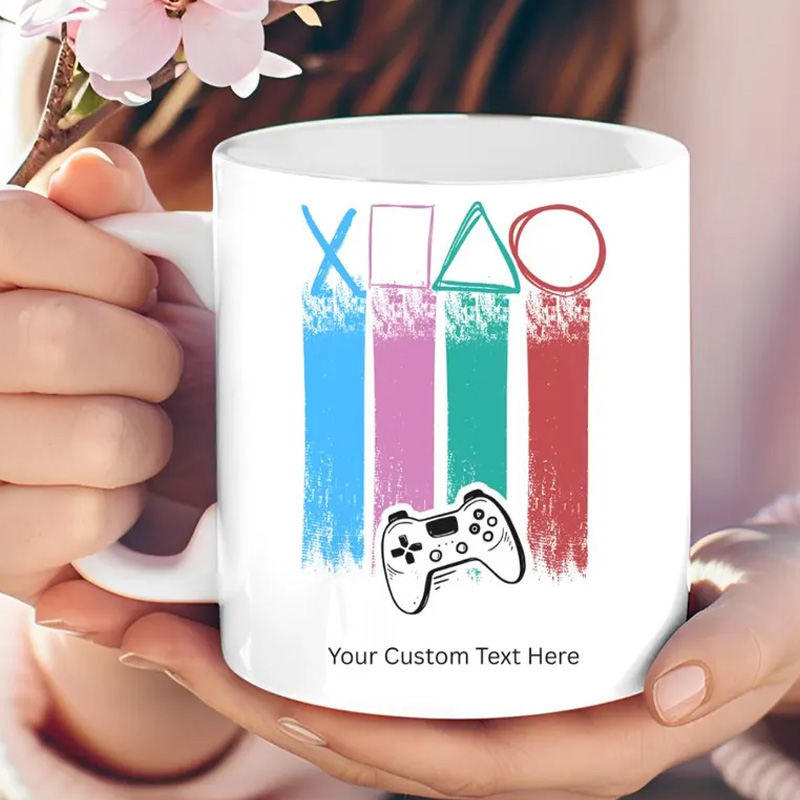 Personalized Nerdy Gaming Gift Ideas Inspired Controller Mug Coffee Cup for Nerdy Geek Lover