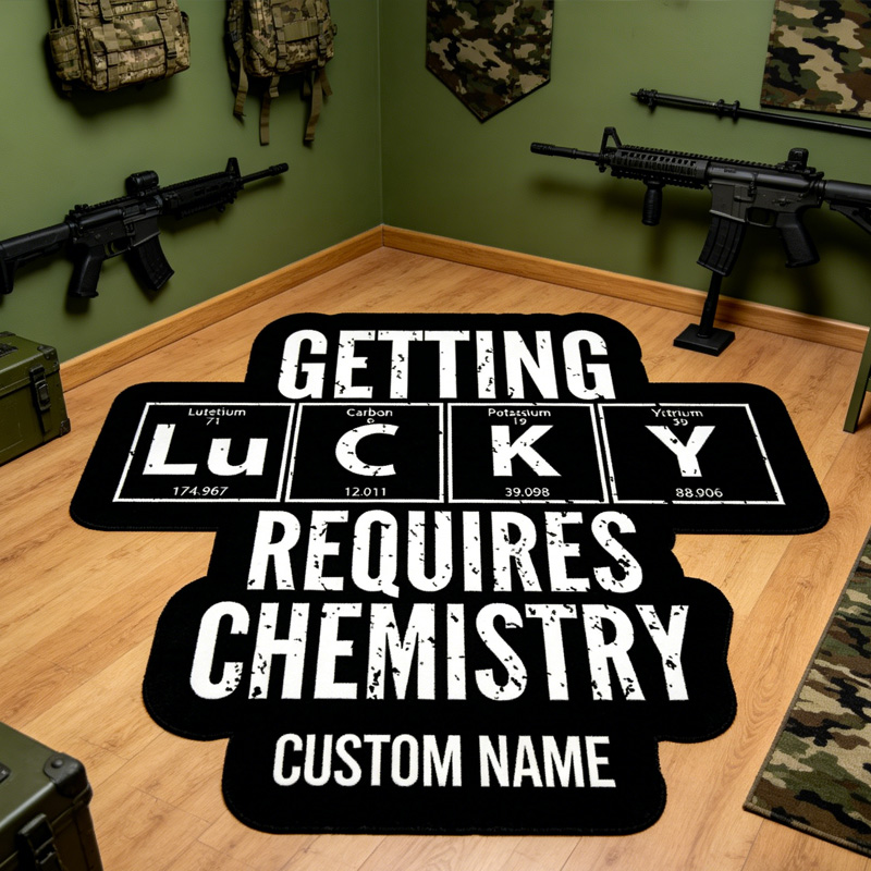 Personalized Getting Requires Chemistry Graphic Rug Doormat Kids Nerd Bedroom Playroom Rug Gifts for Geek Lover