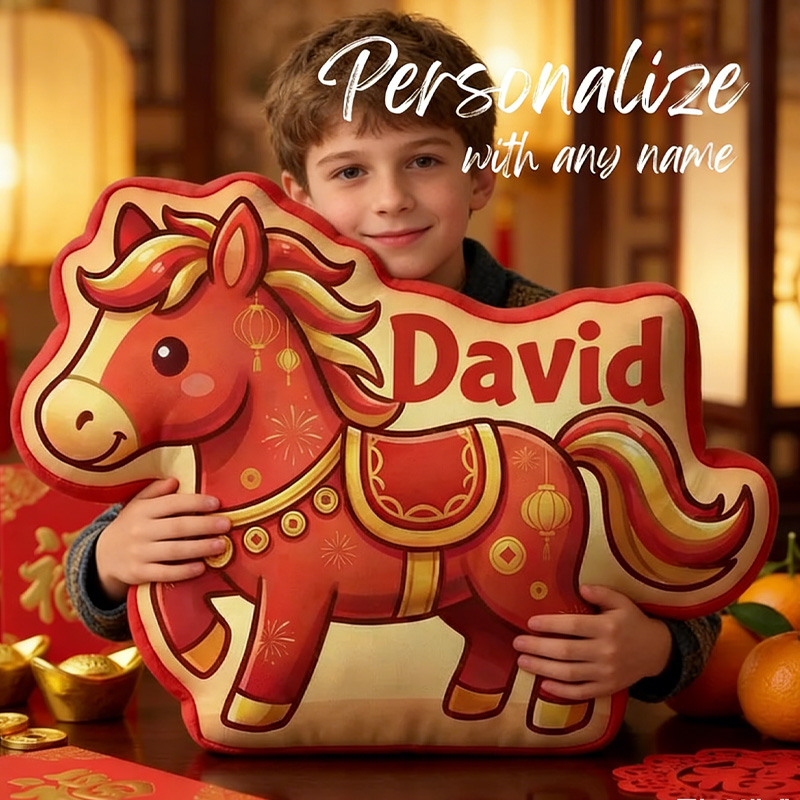 Personalized Chinese New Year Zodiac Plush Graphic 3D Print Gamer Pillow Comfortable Travel Cushion for Kids Girls Riding Lovers