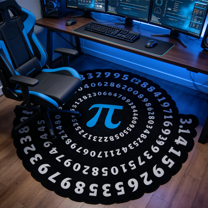 Personalized Mathematical Symbols Graphic Rug Doormat Kids Nerd Bedroom Playroom Rug Gifts for Geek Lover