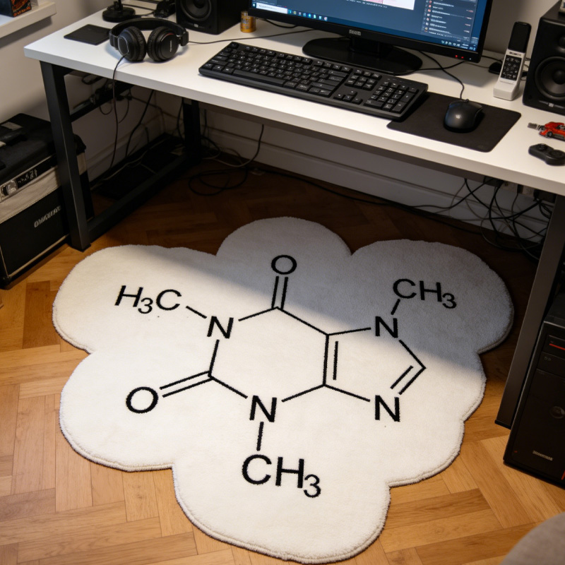 Personalized Nerdy Chemical Formula Graphic Rug Doormat Kids Nerd Bedroom Playroom Rug Gifts for Geek Lover