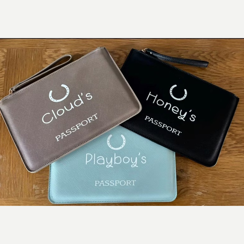 Personalized Horse Passport Case Passport Wallet Folder Gift for Equestrian Riding Lovers