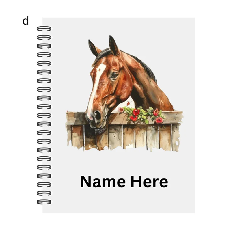 Personalized Horse Design Lover Notebook Country Rustic Journal Gift for Cowboys Riding Lovers Equestrian Lovers