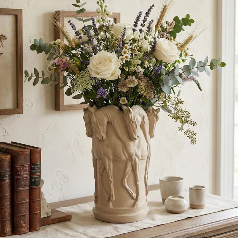 Personalized Stallion Vase 3D Print Horse Sculpture Planter Gift for Equestrian Riding Lovers