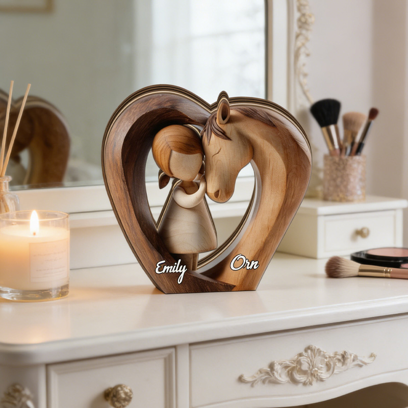 Personalized Equestrian Girl Horse Lover Acrylic Stand Custom Gift for Riding Lovers