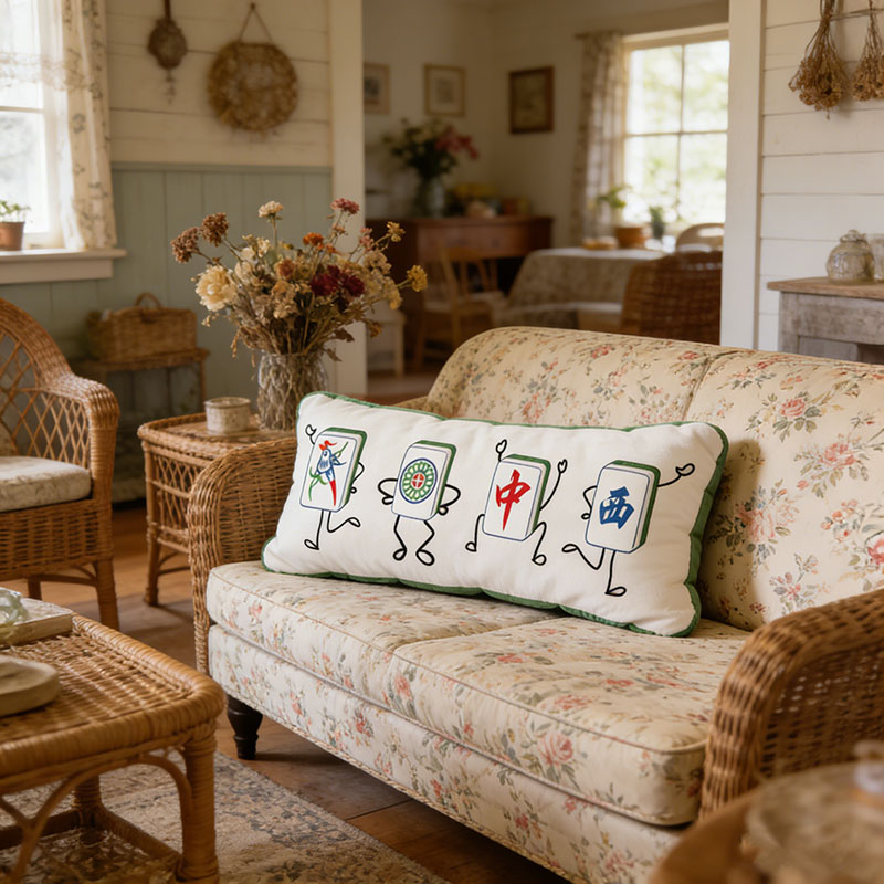 Personalized Charleston Mahjong Pillow Dance Pillow Custom Tiles for Mahjong Lovers Dance Lovers for Holiday Party for Family Friends